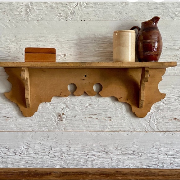 Vintage | handmade wooden shelf - Picture 5 of 5